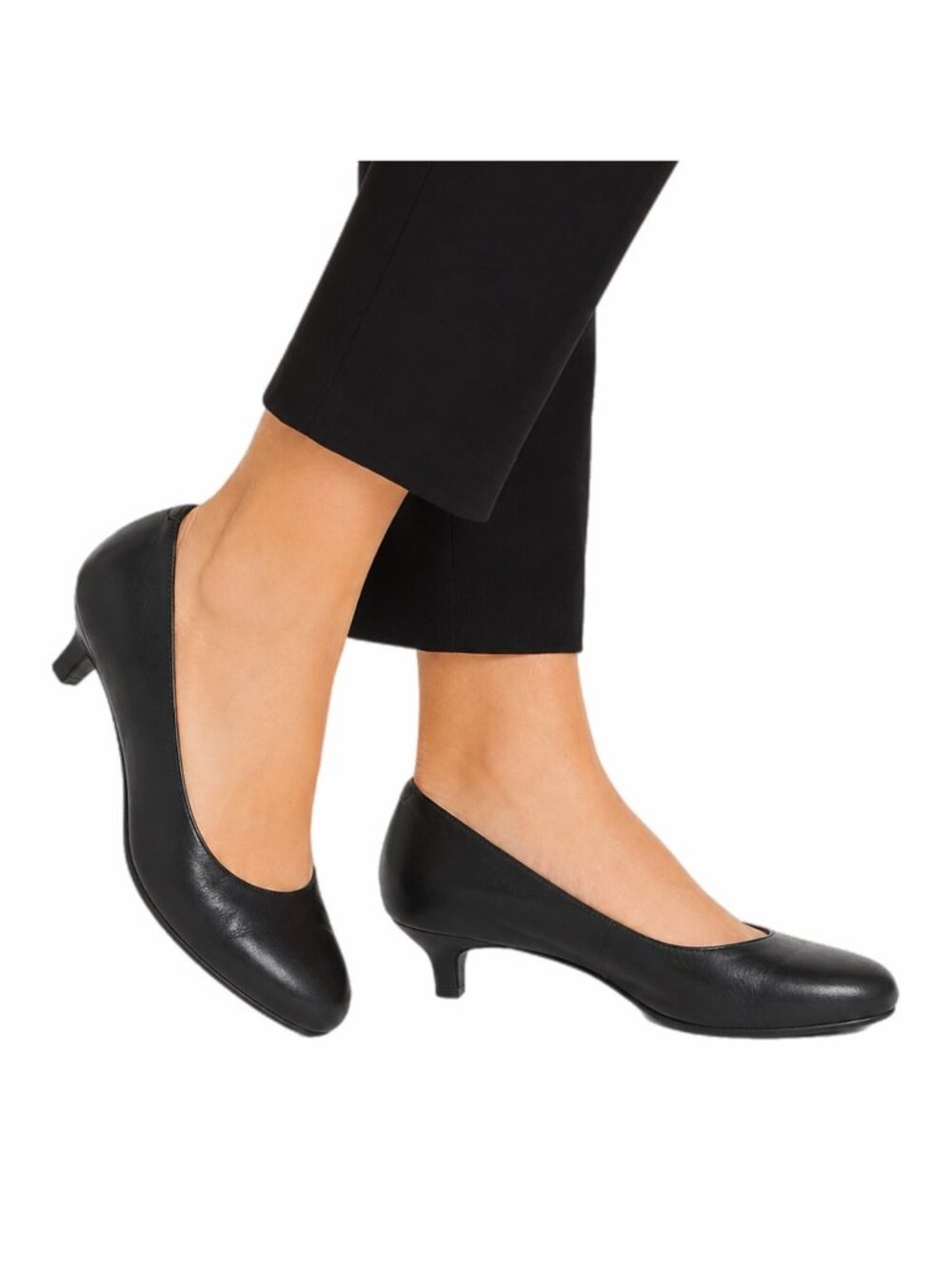 Clarks Shoes Womens 6.5 Black Leather Pump Cushioned Parisian Chic Librarian